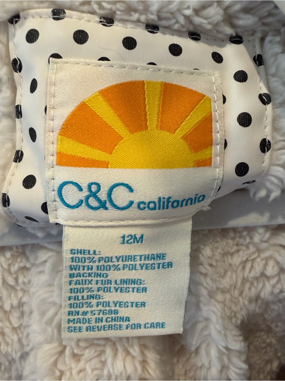 C&C California Polka Dot Rain Jacket - Picture 5 of 6